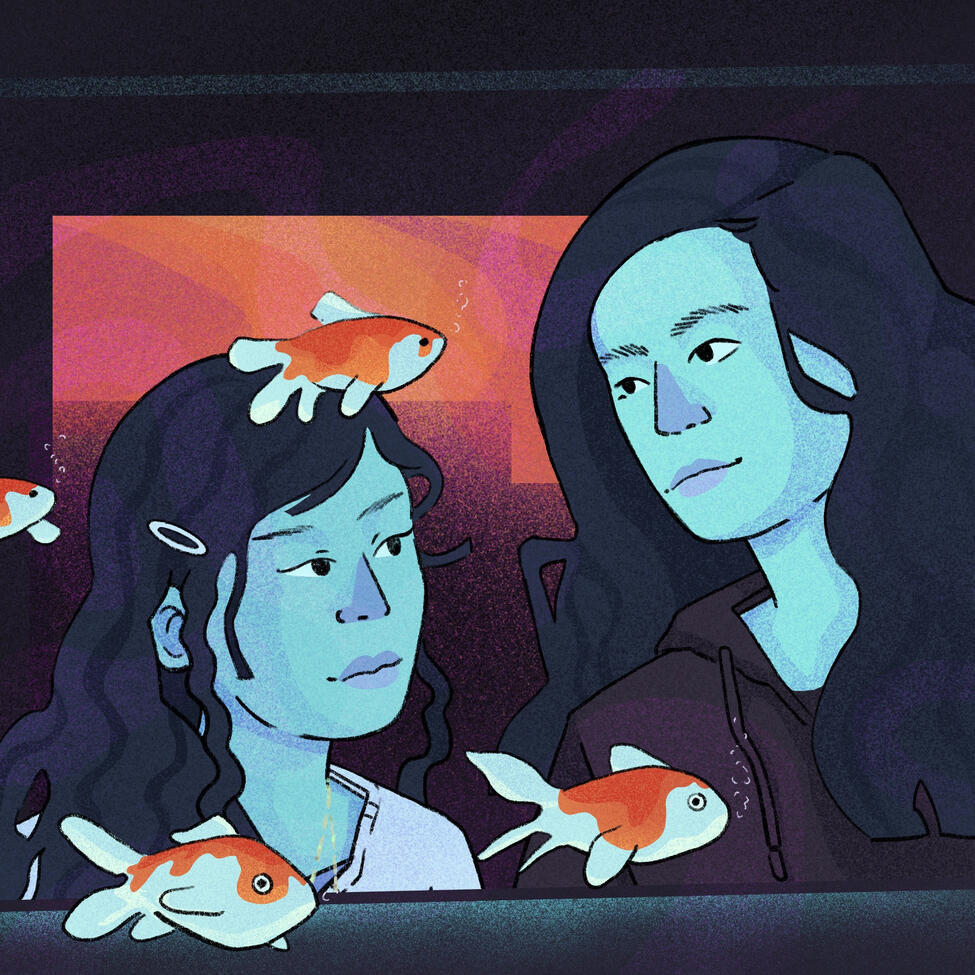 Artwork of the film &quot;Lucky Fish&quot; for PBS&#39;s Short Film Festival